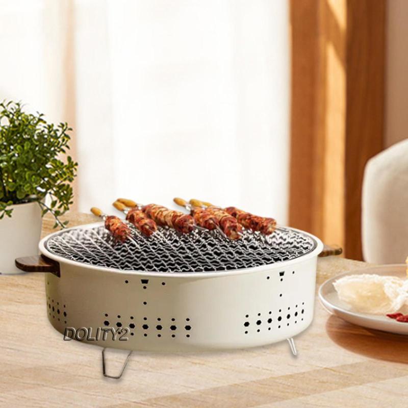 [Dolity2] Vỉ Nướng Bbq Để Bàn Nhỏ Gọn Thiết Thực Cho Hoạt Động Ngoài Trời