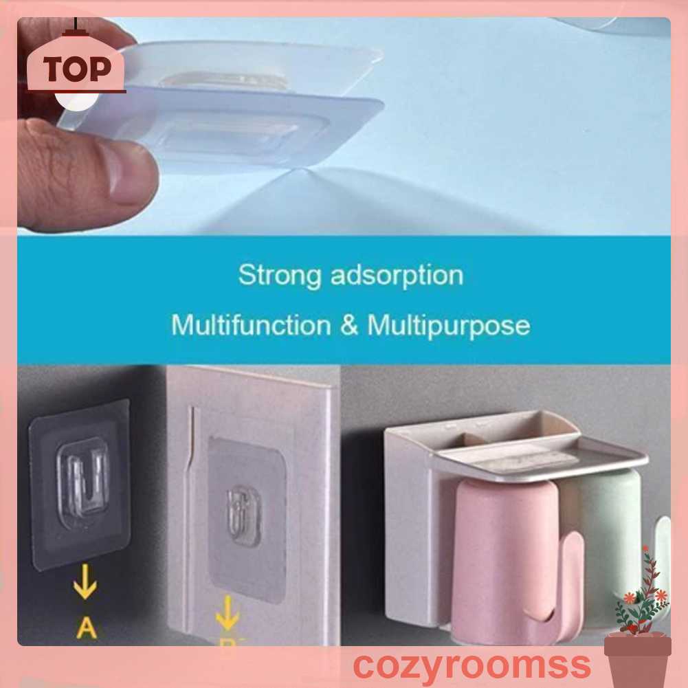 Set 10 Móc Treo Đồ Dán Tường Tự Dính Cho Nhà Bếp Nhà Tắm