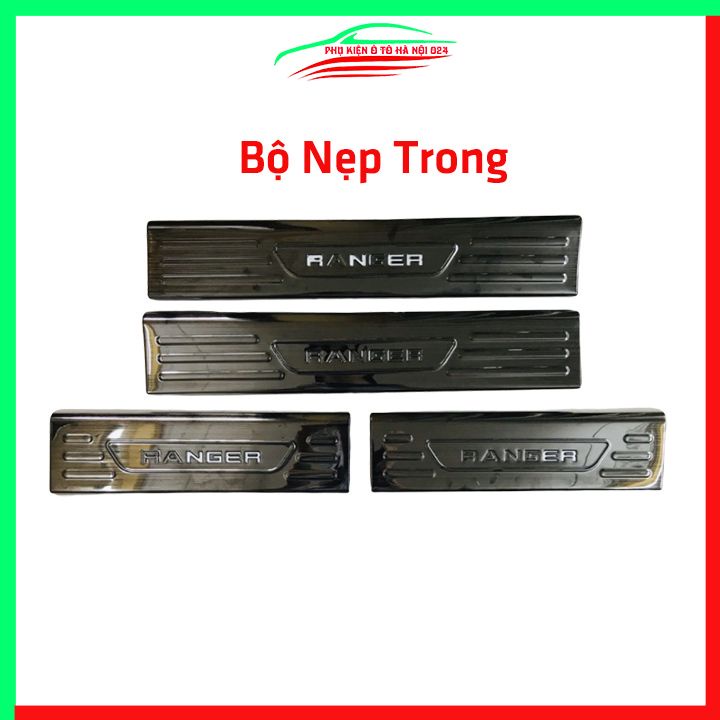 Ốp bậc cửa nẹp bước chân TITAN ô tô Ranger 2014-2021 chống trầy bảo vệ xe