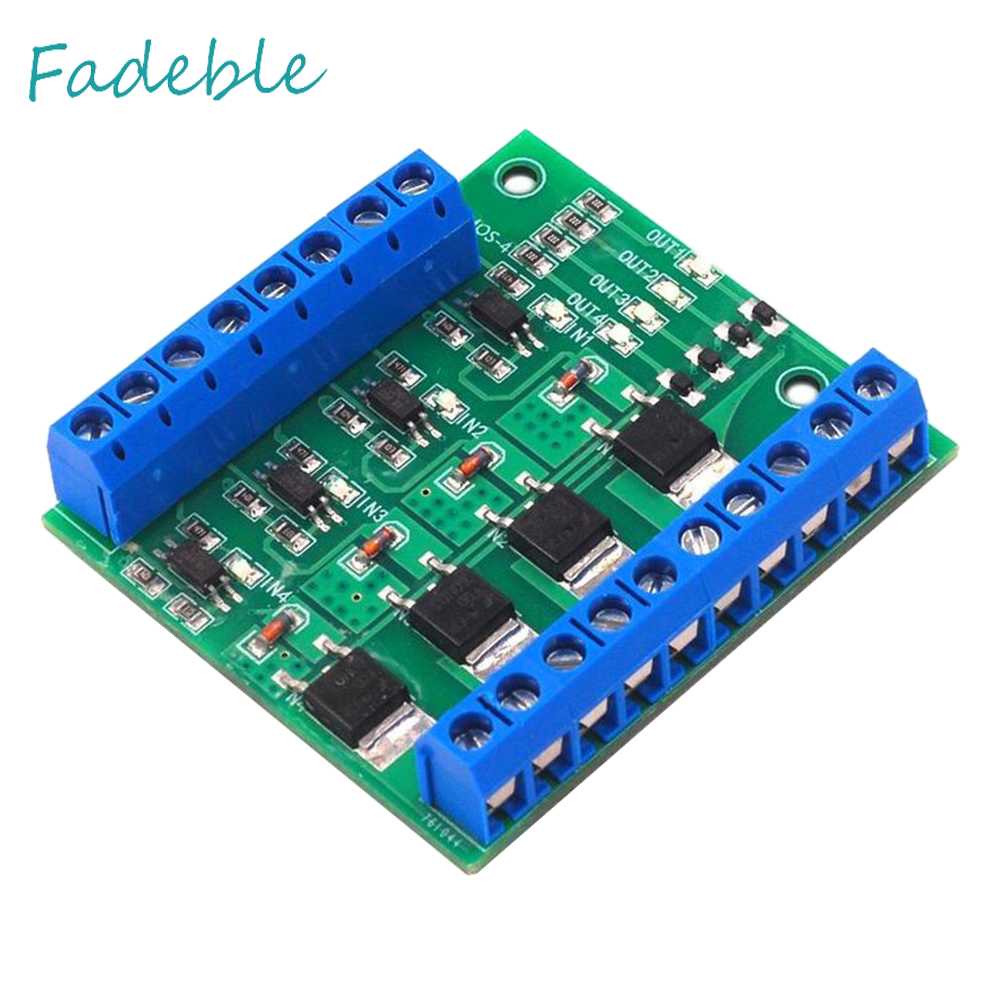 Bảng Mạch Khuếch Đại Âm Thanh 4 Kênh MOS PLC PWM 3-20V Sang 3.7-27V DC 10A