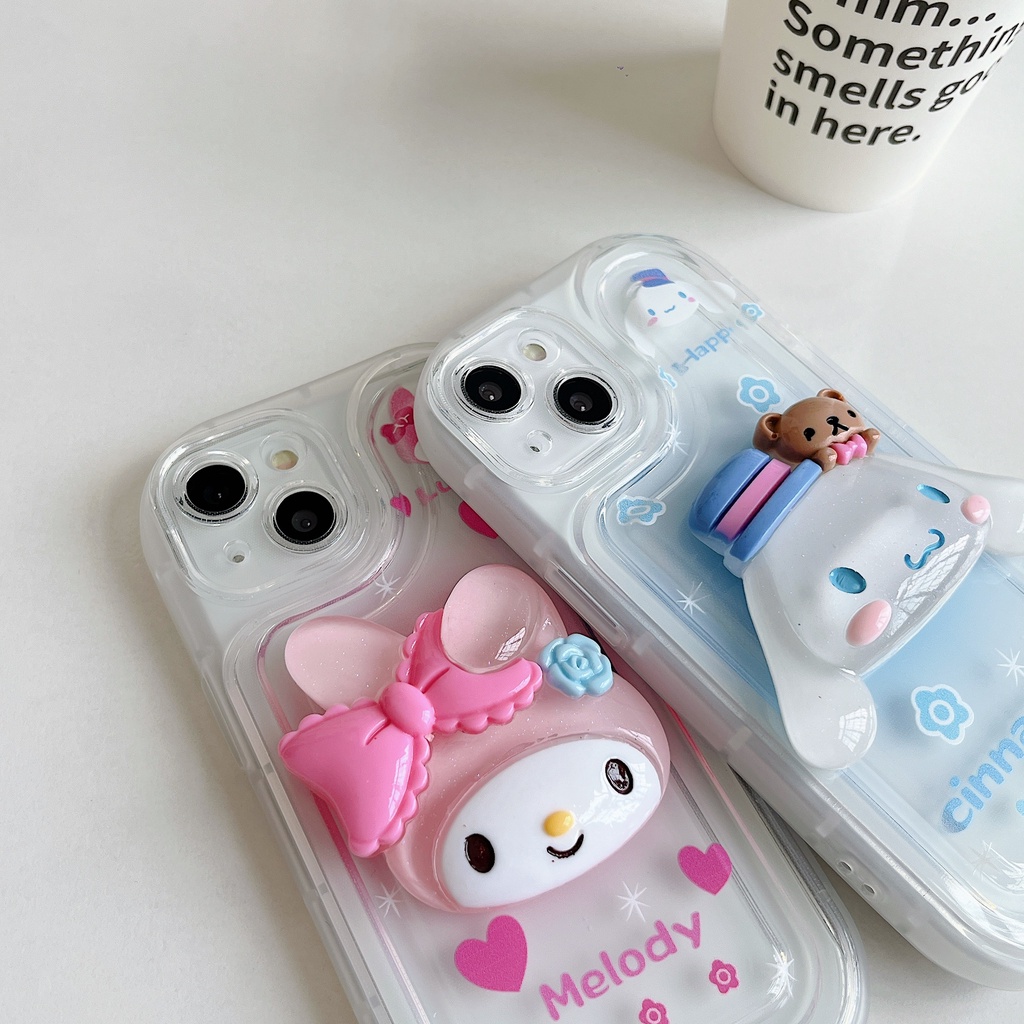 Ốp Điện Thoại Tpu Silicon Mềm Trong Suốt In Hình Sanrio Dễ Thương Cho iPhone 14 Plus 13 12 11 Pro Max