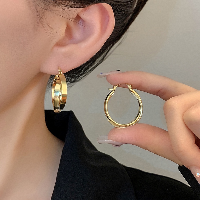 Bông Tai Kim Loại Phong Cách Âu Mỹ Kiểu Mới 2023