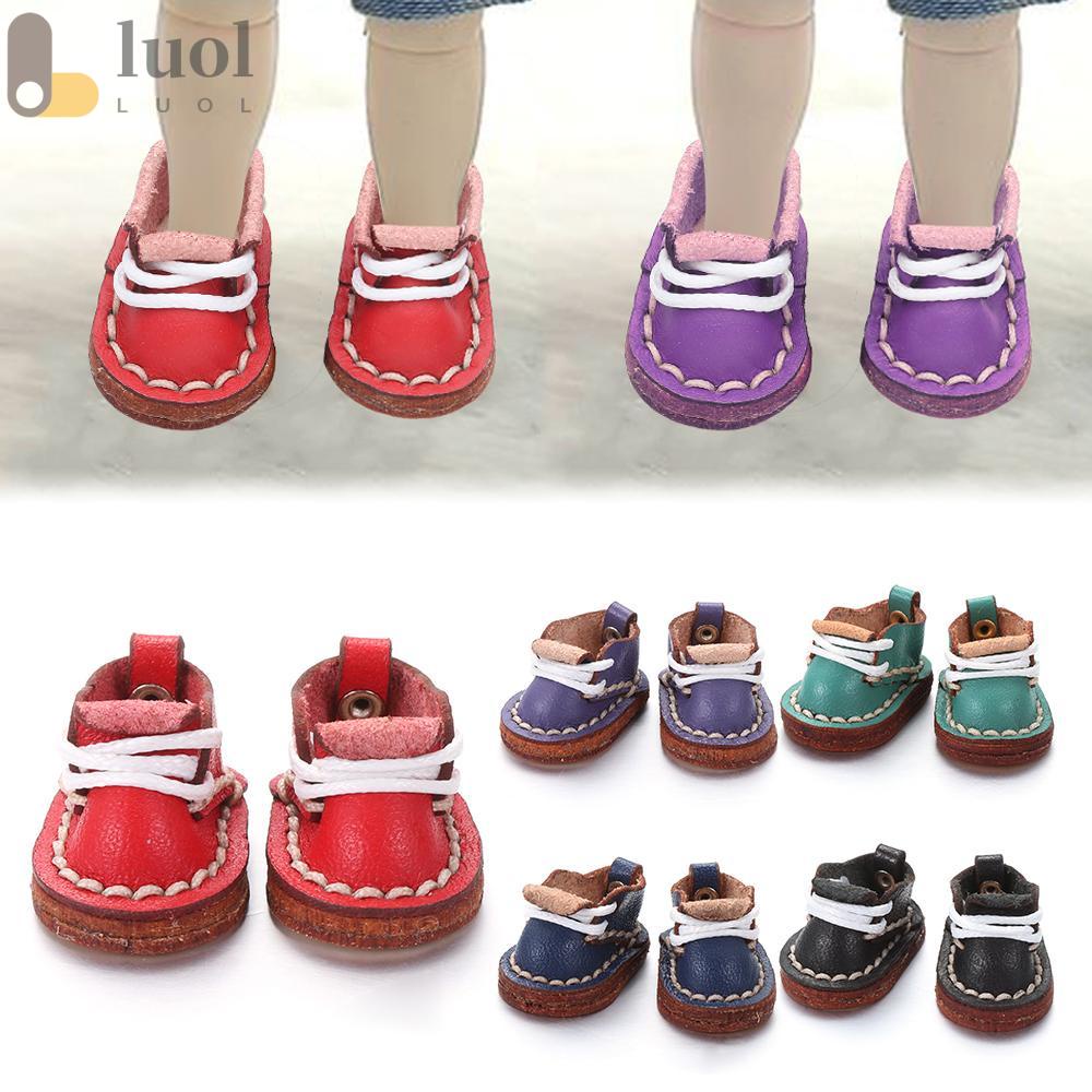 Giày Bốt Da Bò Cho Búp Bê obitsu11GSCbody9OB11 Tỉ Lệ 1 / 11 OB11