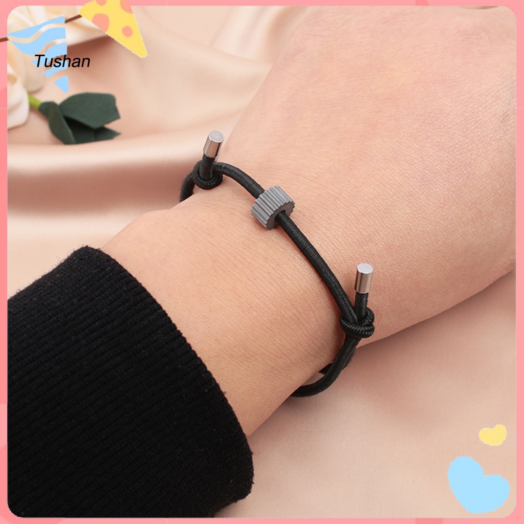 Vòng Tay Dây Thừng Dễ Điều Chỉnh Thiết Kế Đơn Giản Cho Cặp Đôi / Ngày Valentine