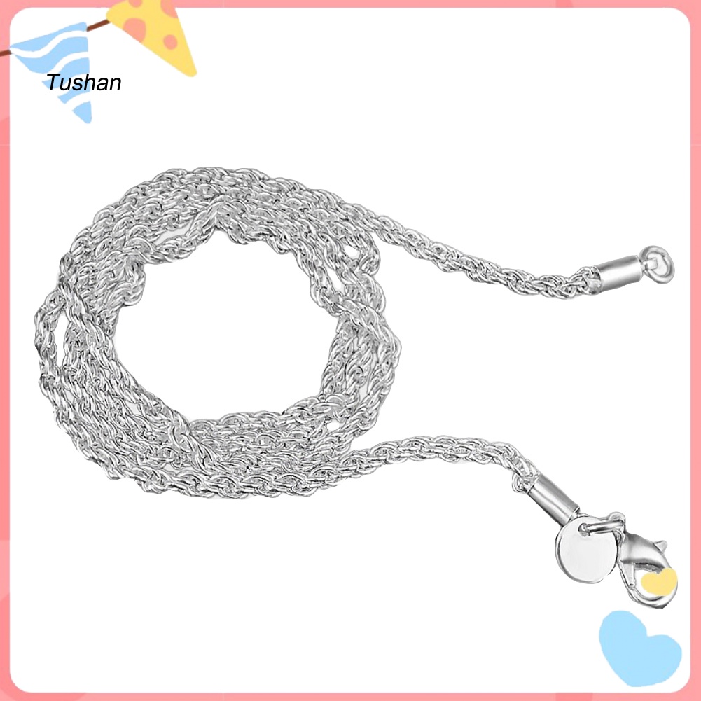 Vòng cổ Mạ Bạc Bản To 3mm Thời Trang Unisex