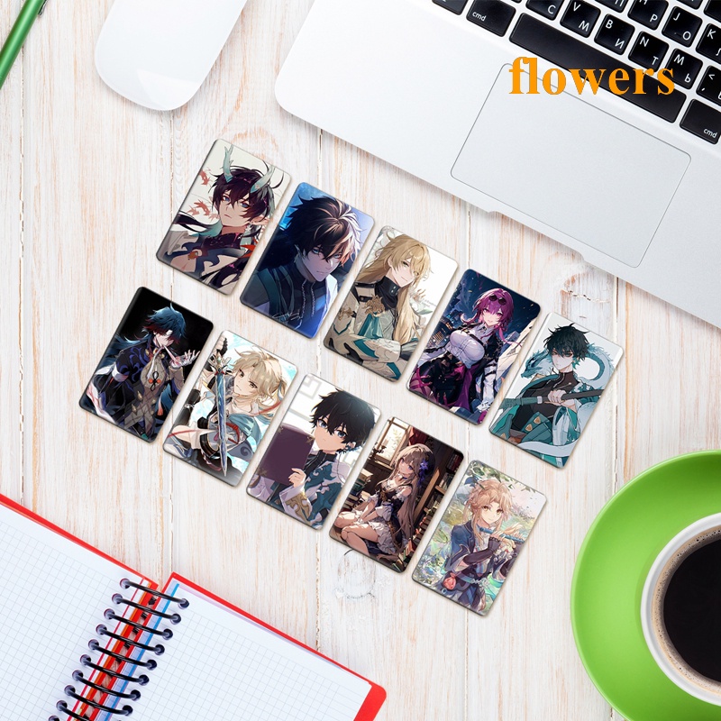 Bộ 10 Miếng Dán Trang Trí Thẻ Ảnh HD In Họa Tiết Ngôi Sao / Đường Ray