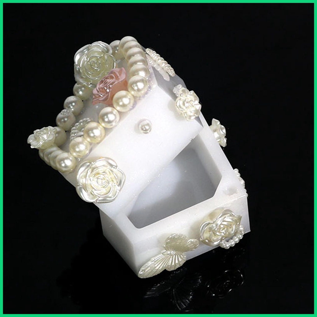 Hộp Đựng Trang Sức Bằng Silicon Mềm Có Nắp Hình Trái Tim DIY