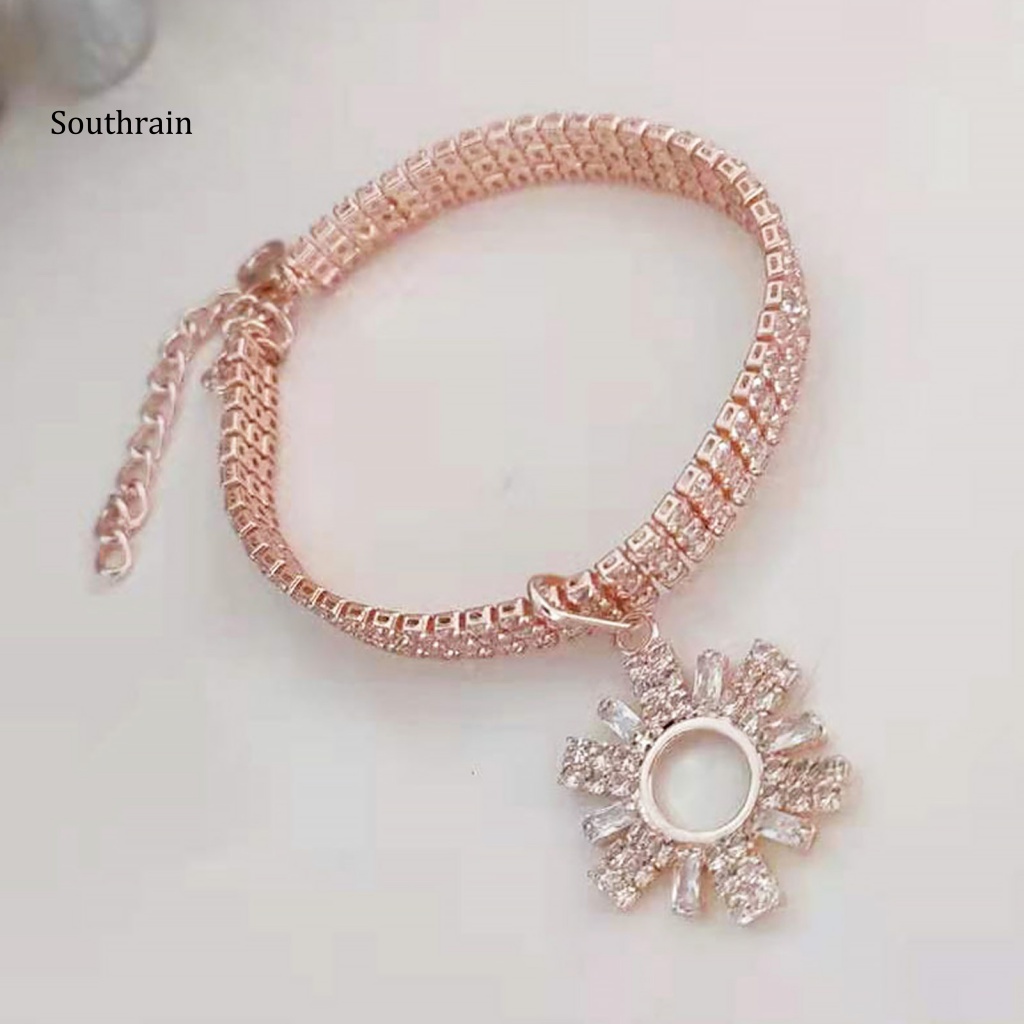 Vòng Cổ Đính Đá Sáng Bóng Thanh Lịch Cho Thú Cưng