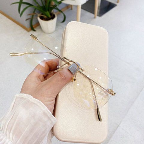 Mắt Kính Phẳng Không Vành Siêu Nhẹ Chống Ánh Sáng Xanh Dương Hàng Mới Dành Cho Học Sinh Nam Và Nữ