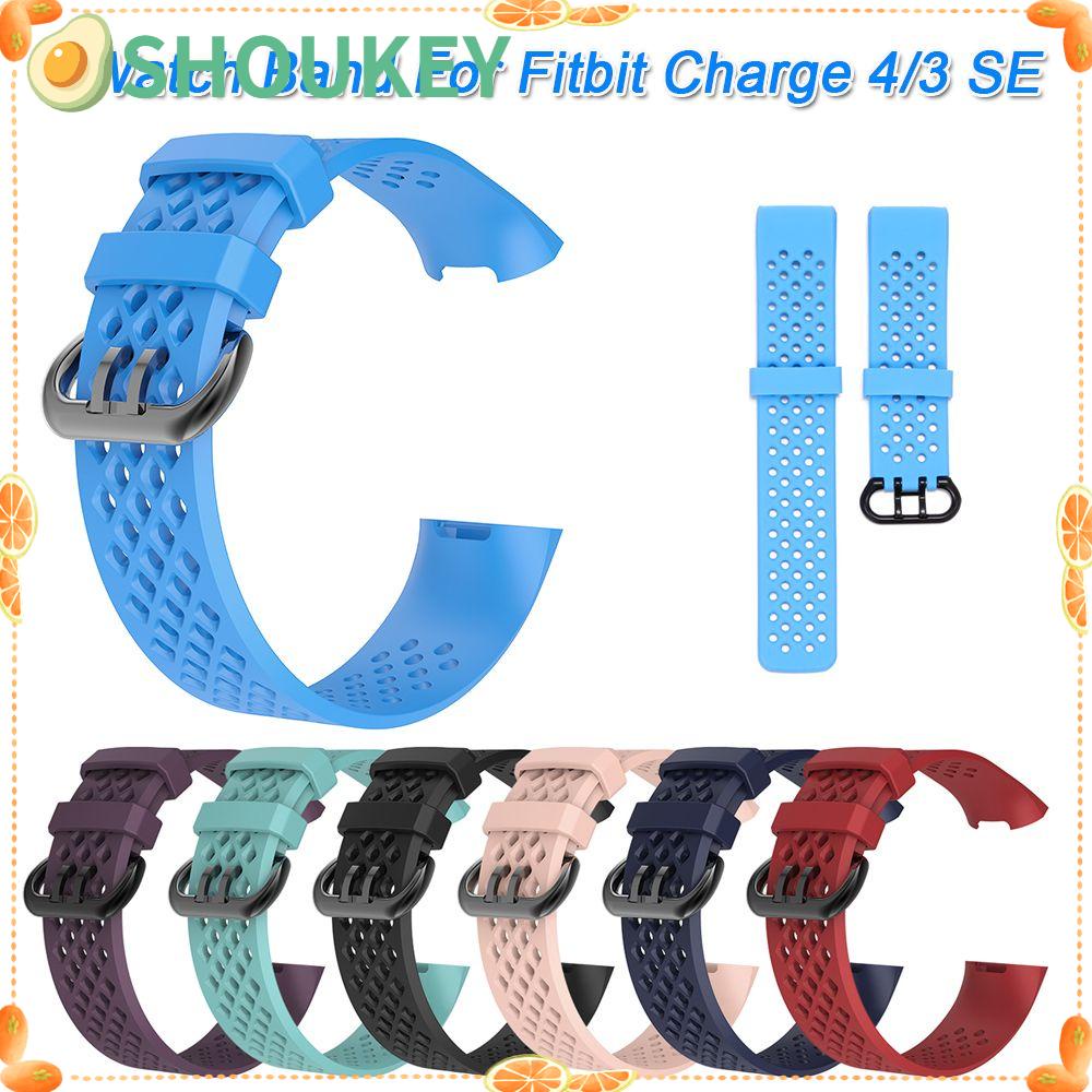 Dây Đeo Silicon Cho Đồng Hồ Thông Minh Fitbit Charge 4 3 SE