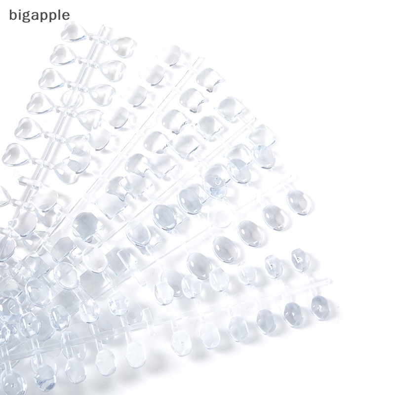 Thẻ Trưng Bày Móng Tay Giả Hình Vuông / Oval / Trái Tim Bằng Acrylic Trong Suốt RDG