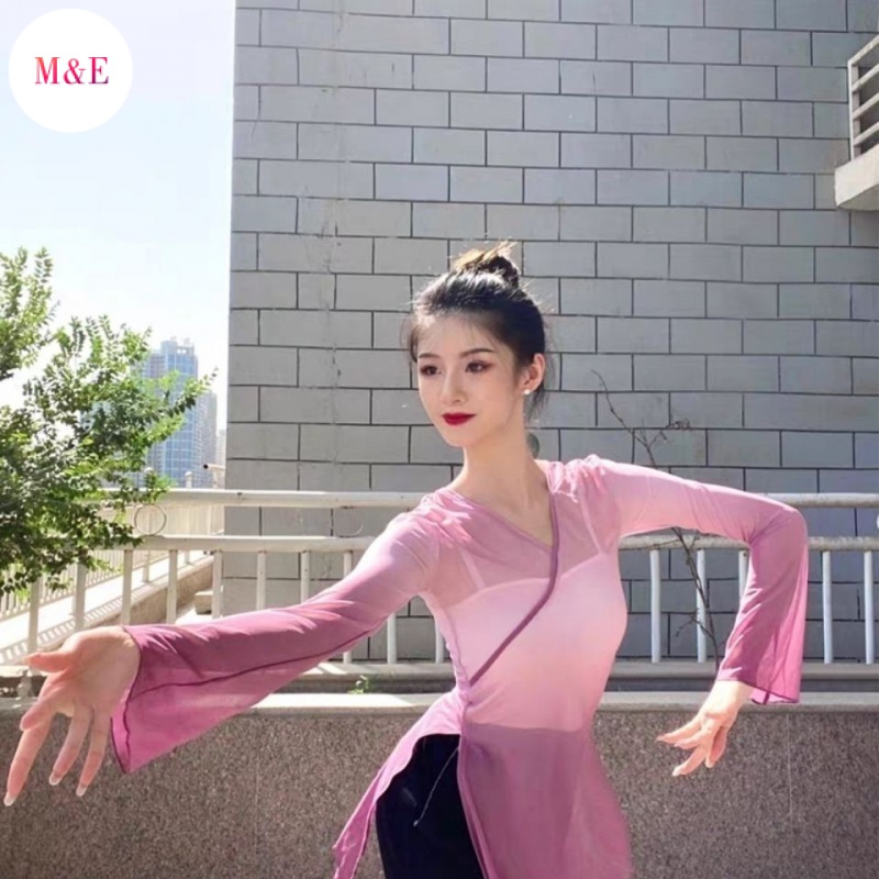 M &amp; E Trang Phục Khiêu Vũ Cơ Thể Rhyme Vải Gạc Màu Gradient Nghệ Thuật Cổ Điển Thanh Lịch Cho Nữ