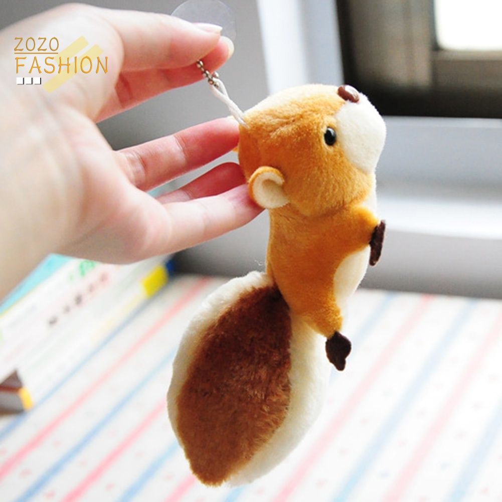 Móc Khóa Hình Sóc Nhồi Bông Đáng Yêu Cho Điện Thoại