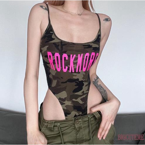 Bộ Áo Liền Quần Sát Nách In Chữ Họa Tiết Rằn Ri Thời Trang Mùa Hè Cho Nữ