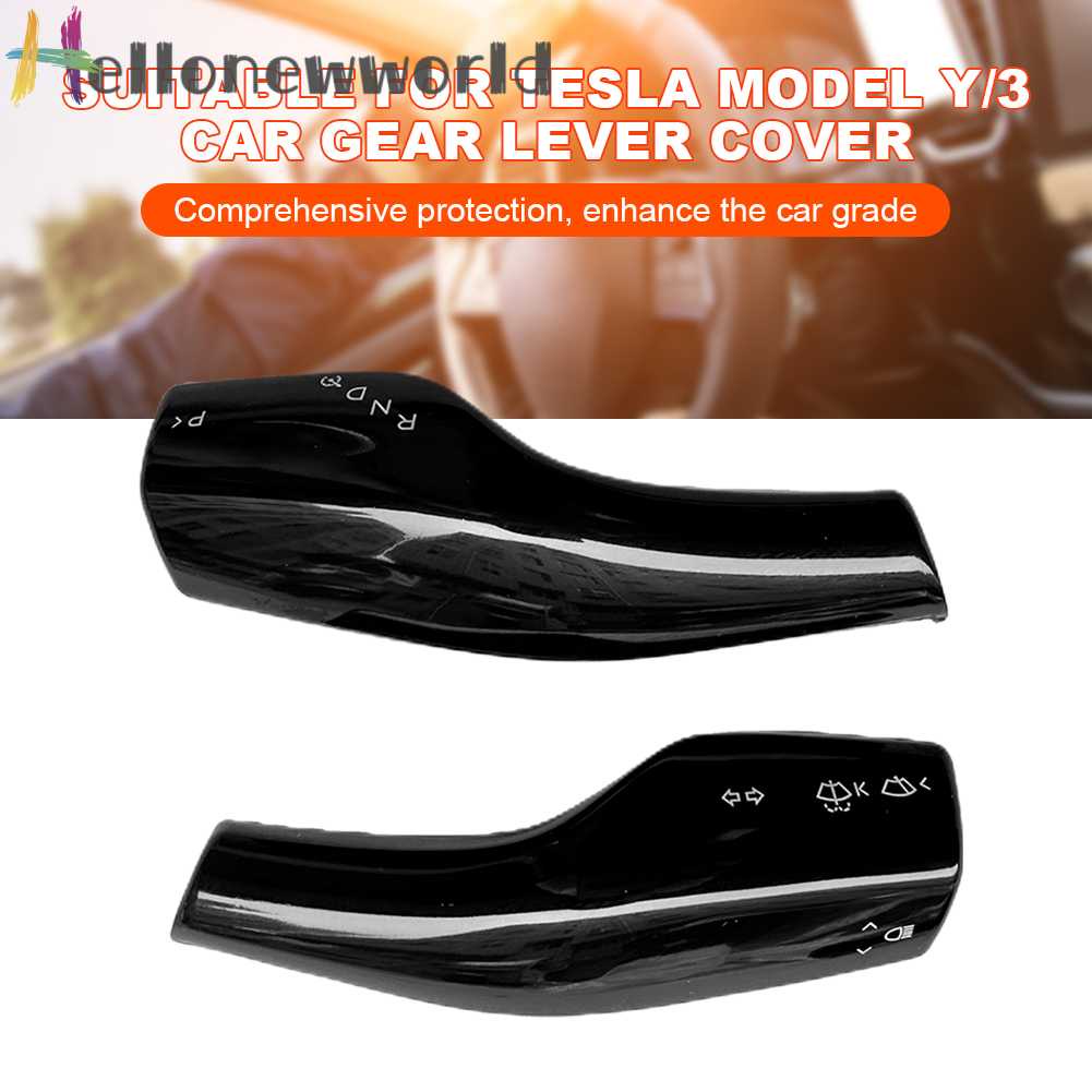 1 Cặp Núm Bọc Cần Gạt Số Màu Nhám Cho Tesla Model Y 3