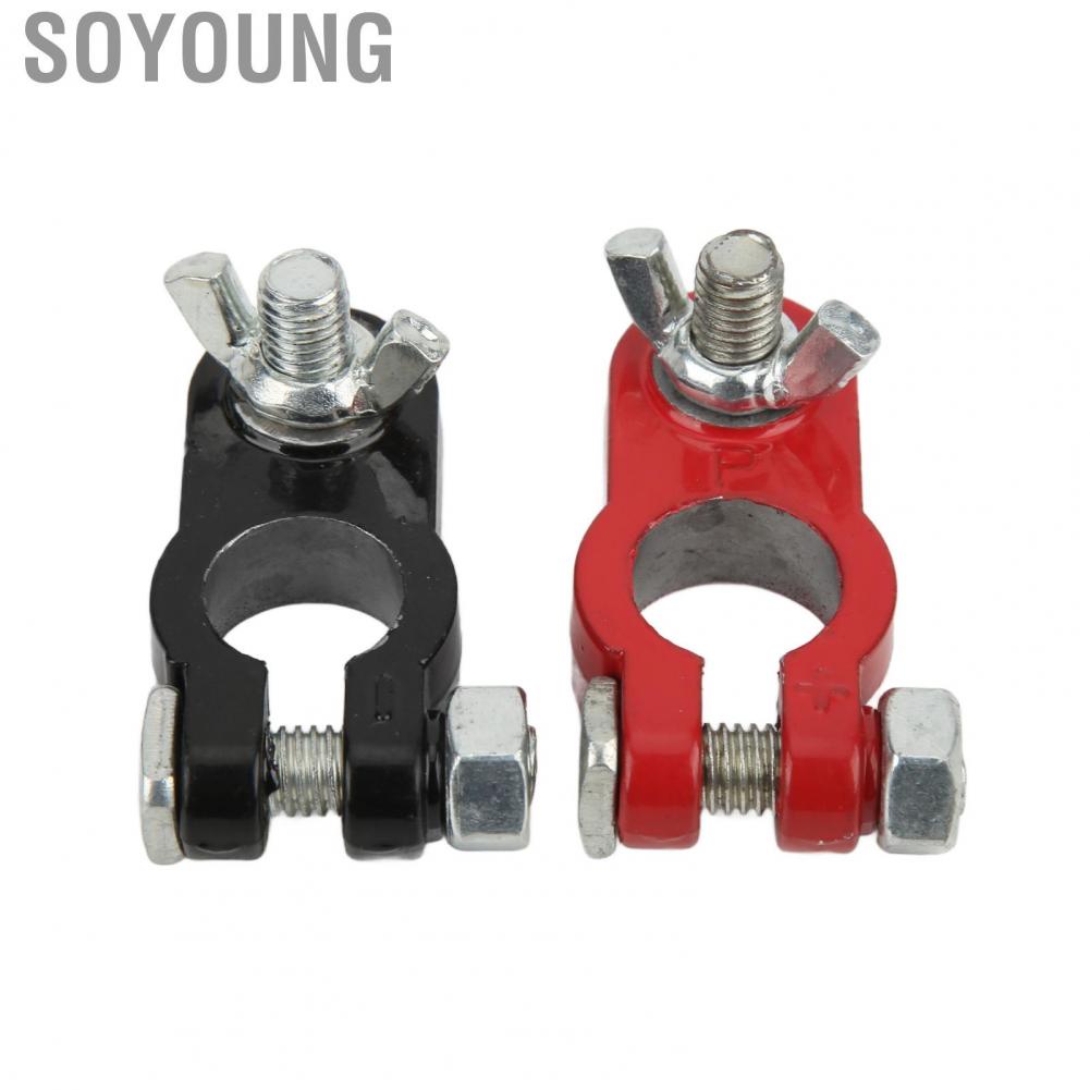 Soyoung Terminal Connector Aluminum Alloy Positive Negative Clamp for 17‑19mm Batteries