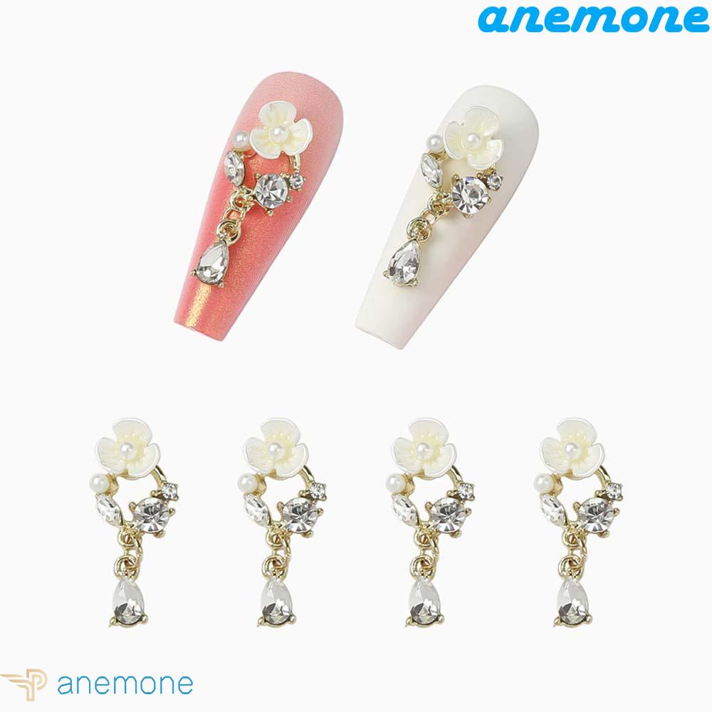 Phụ Kiện Trang Trí Móng Tay Nghệ Thuật Hình Hoa Trái Tim Bằng Đá Lava Thời Trang Cho Nữ