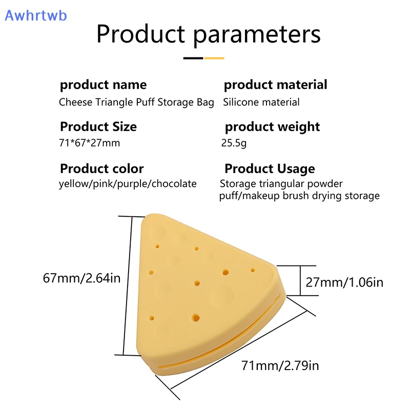 Hộp Đựng Mút Trang Điểm Hình Tam Giác Bằng Silicone Tiện Dụng Mới