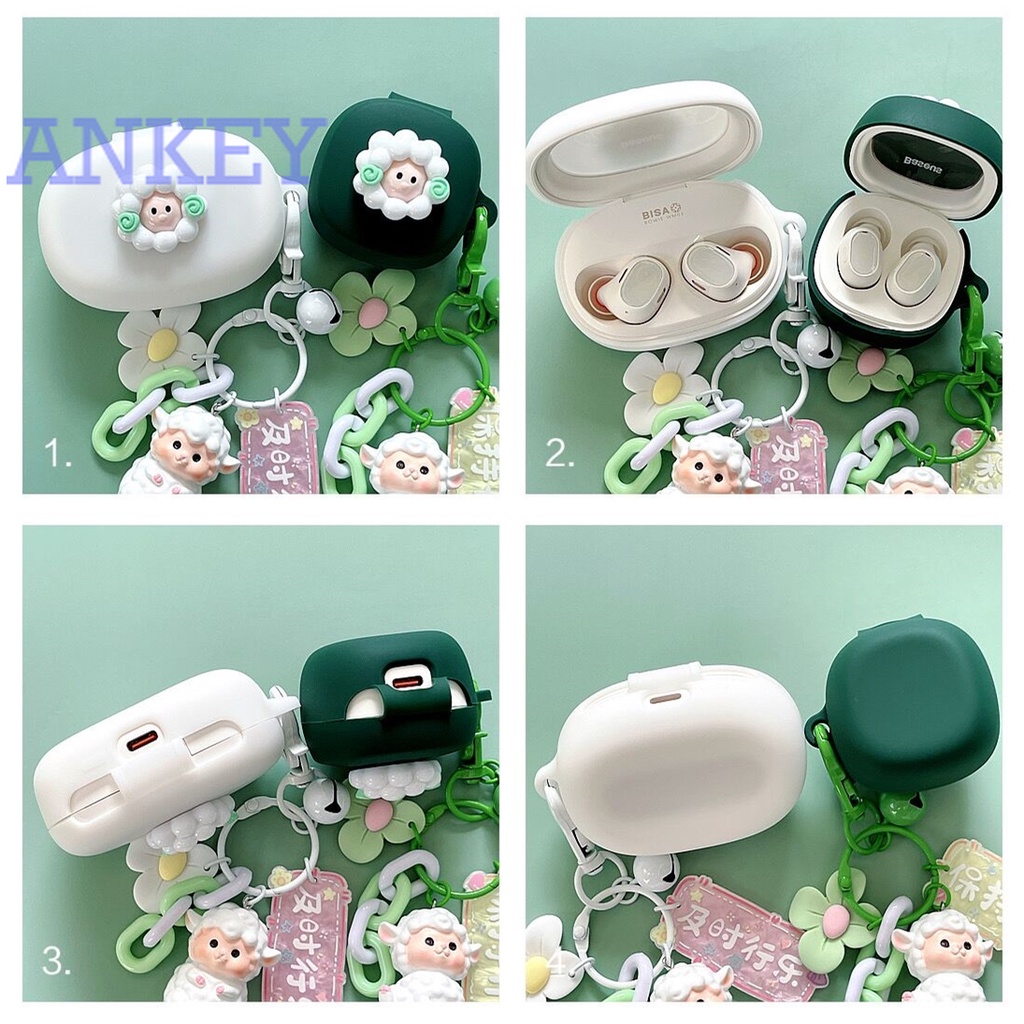For Baseus Bowie WM03 WM02+ WM02 WM01 Plus Case Protective Cute Cartoon Cover Bluetooth Earphone Shell Accessories TWS Headphone Portable