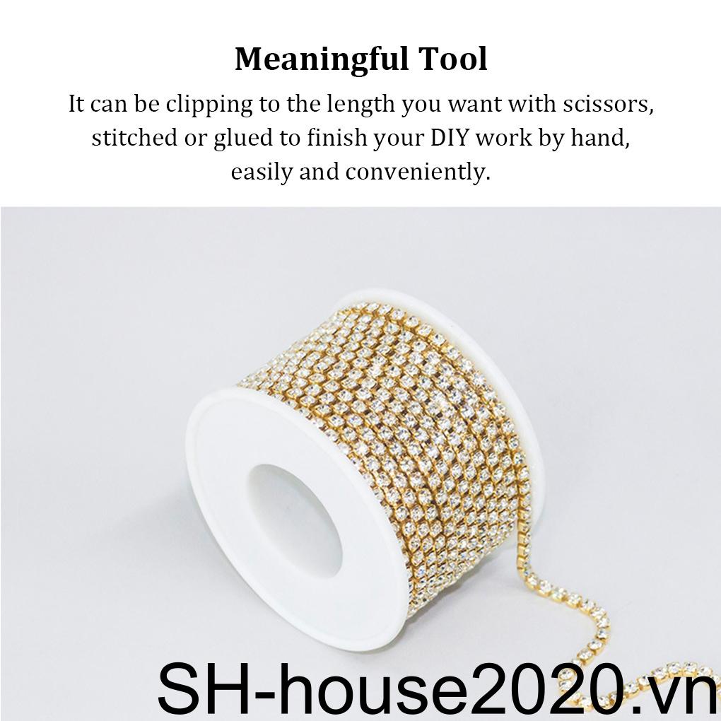 Phụ Kiện Dây Xích Đính Đá Dùng Trang Trí Móng Tay / Dây Chuyền DIY