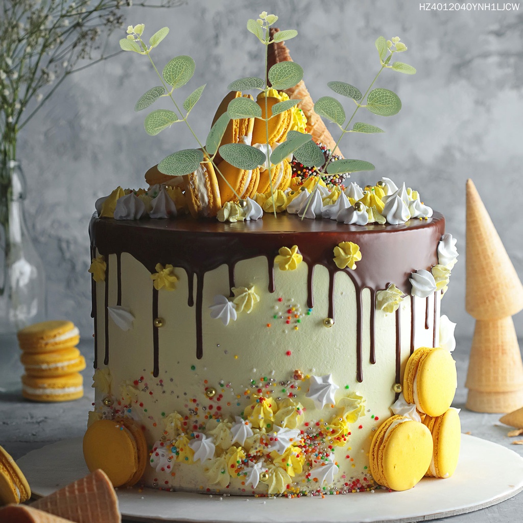 Set 10 Cành Lá Bạch Đàn Giả Trang Trí Đa Dụng Chất Lượng Cao