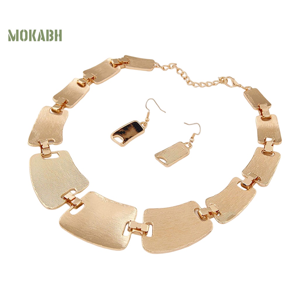 1 Set Bông Tai Và Vòng cổ Họa Tiết Da Báo Sang Trọng Cho Nữ