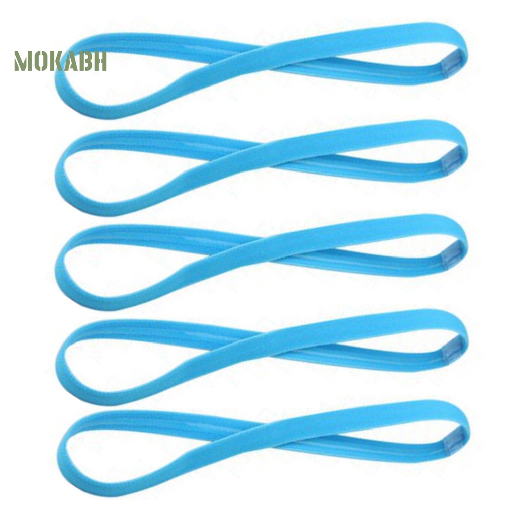 Set 5 Dây Cột Tóc Co Giãn Chống Trượt Màu Sắc Kẹo Ngọt Phong Cách Thể Thao