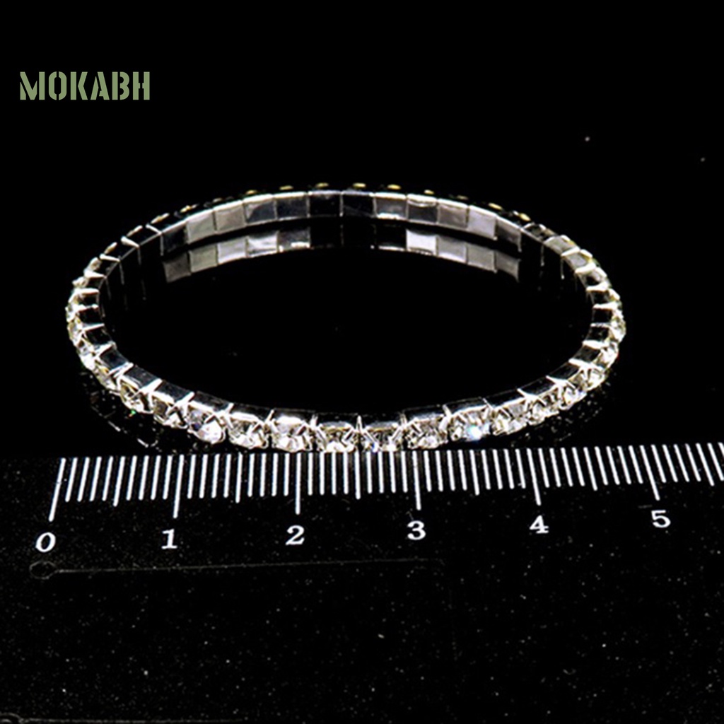 Vòng Tay Hợp Kim Co Giãn Đính Đá Thời Trang