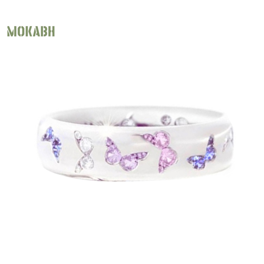 Nhẫn Cưới Hình Bướm Đính Đá Zircon Thời Trang Cho Nữ