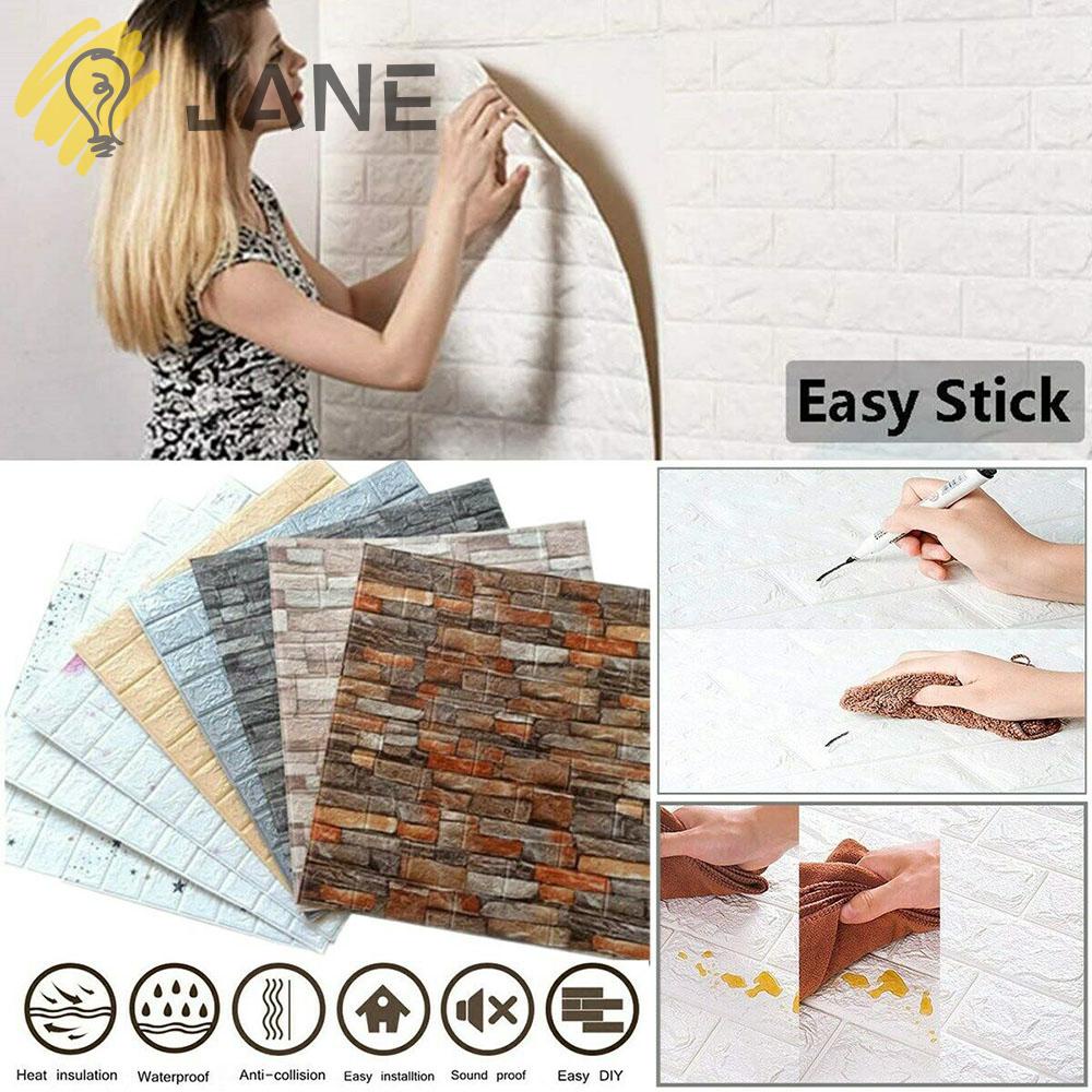 Bộ 10 / 20 Miếng Dán Tường Bằng Xốp 3D Chống Va Chạm Trang Trí Nhà Cửa