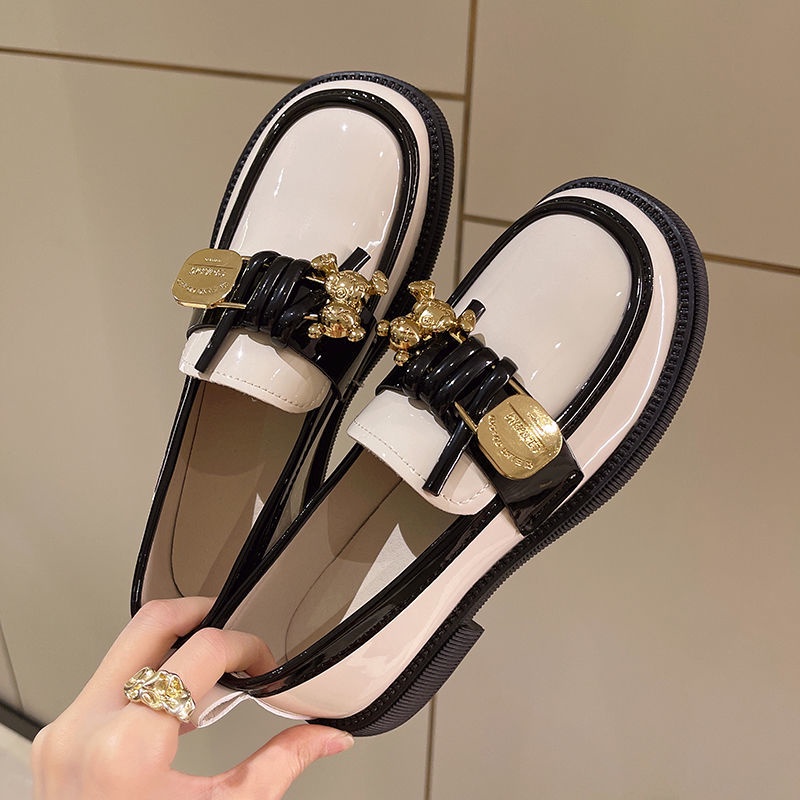 Giày Loafers Giày Nữ Giày Đế Bằng Giày Đơn Giày Da Đế Dày Giày Nữ Giày Da Giày Loafers