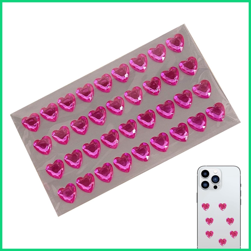 Đá Dán Acrylic Nhiều Màu Họa Tiết Trái Tim Lấp Lánh Trang Trí Thủ Công Cho jiwvn