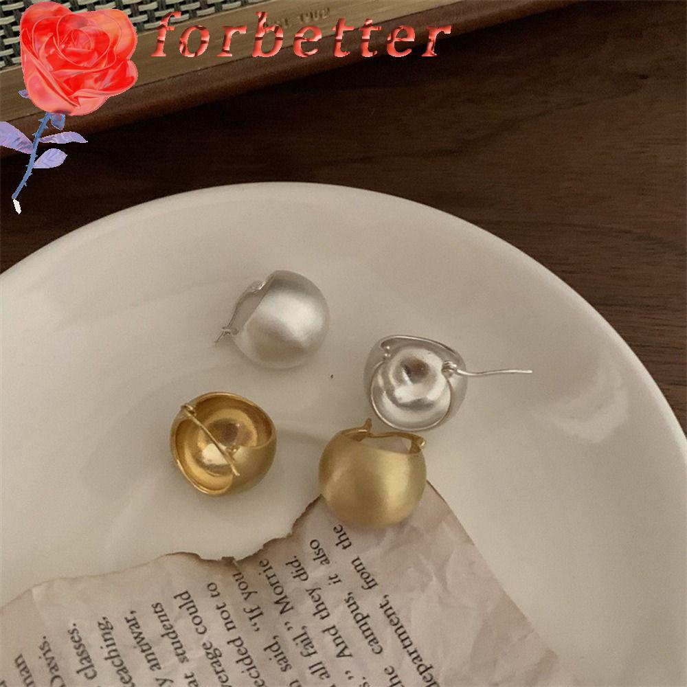 Bông Tai Hình Chữ U Bằng Đồng Mặt Nhám Phong Cách Hàn Quốc Thời Trang Cho Nữ