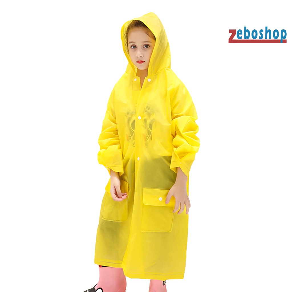 Áo Mưa Có Mũ Trùm Màu Sắc Trơn Chống Rò Rỉ Thân Thiện Với Môi Trường Cho Trẻ Em