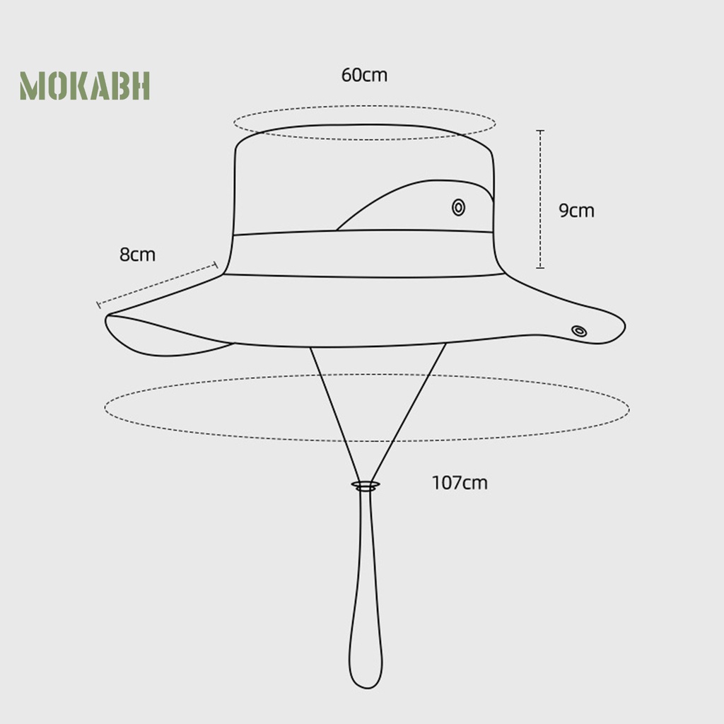 Nón Tai Bèo Thoáng Khí Chống Thấm Nước Có Dây Điều Chỉnh Được Họa Tiết Rằn Ri Thời Trang Mùa Hè Cho Nam