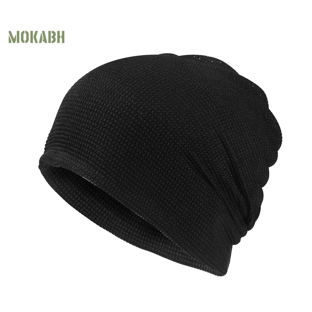Mũ Beanie Màu Trơn Co Giãn Thoáng Khí Thời Trang Mùa Hè Cho Nam Và Nữ