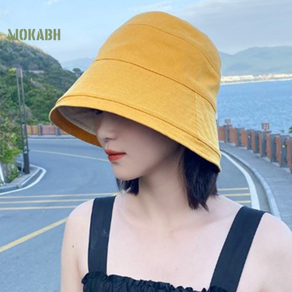 Nón Tai Bèo Hai Lớp Chống Tia UV Chống Thấm Nước Màu Sắc Đơn Giản Dành Cho Nữ