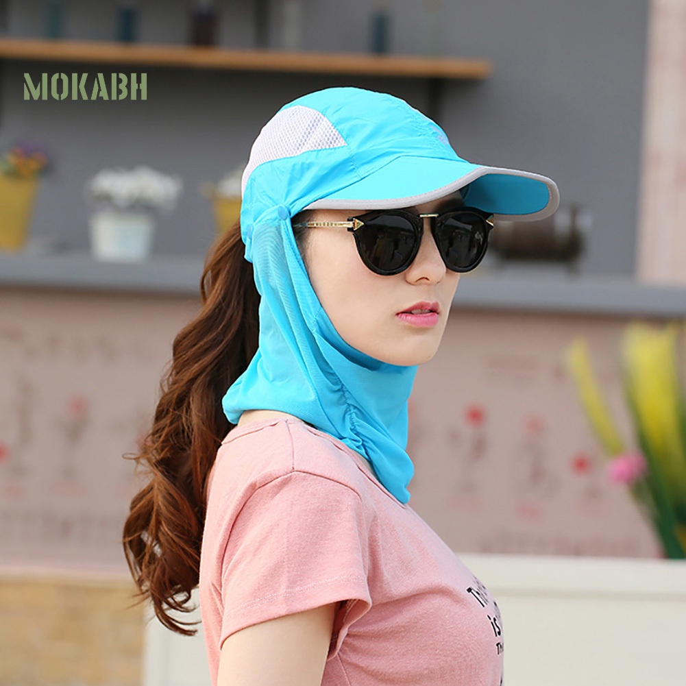 Mũ Lưỡi Trai Có Tấm Che Mặt Chống Tia UV Có Thể Gấp Gọn Dùng Khi Đi Du Lịch Ngoài Trời