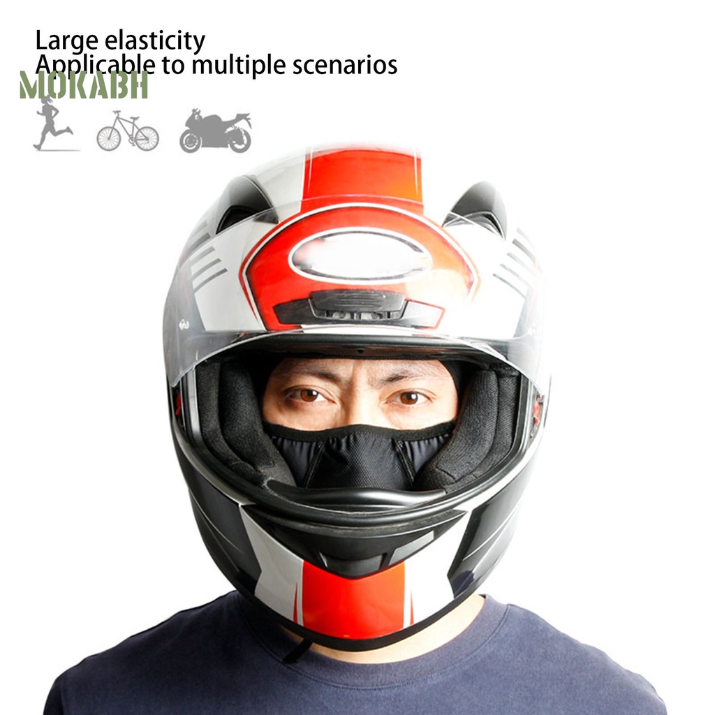 [Mok Abh] Khăn Choàng Co Giãn Thoáng Khí Nhanh Khô Chống Nắng Bảo Vệ Toàn Diện Màu Trơn Dùng Khi Đi Xe Máy Trượt Tuyết Ngoài Trời
