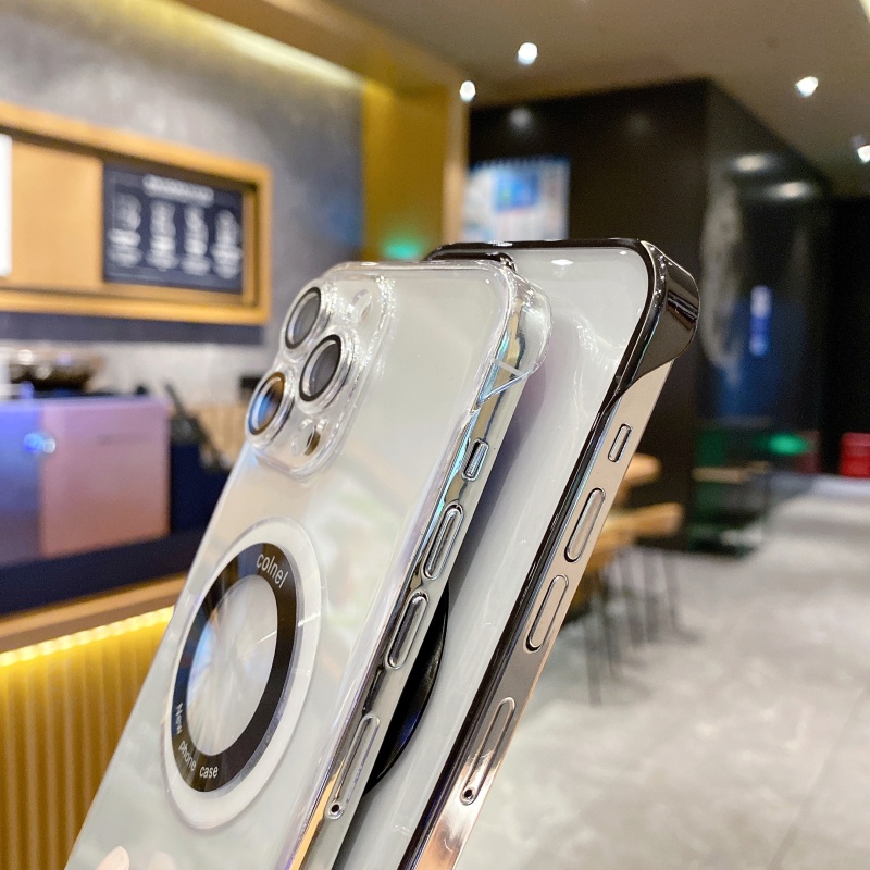 Ốp Điện Thoại Cứng Trong Suốt Siêu Mỏng Chống Sốc Chống Rơi Cho iPhone14 13 12 11 Pro Max 14 Plus