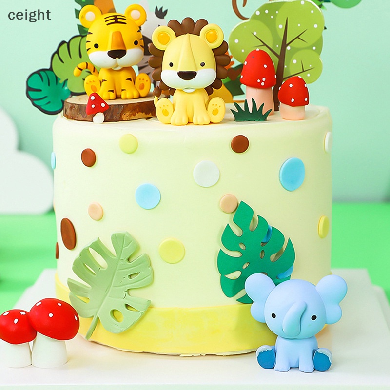 Phụ Kiện Trang Trí Bánh Kem Hình Động Vật Dễ Thương Cho Bé