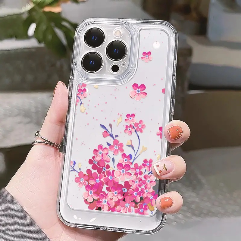 Ốp Điện Thoại TPU Mềm Trong Suốt Chống Sốc Phối Nút Độc Đáo Cho IPhone 11 14 13 12 Pro Max XS X XR 7 + 8 6 6S Plus Sự Bảo Vệ