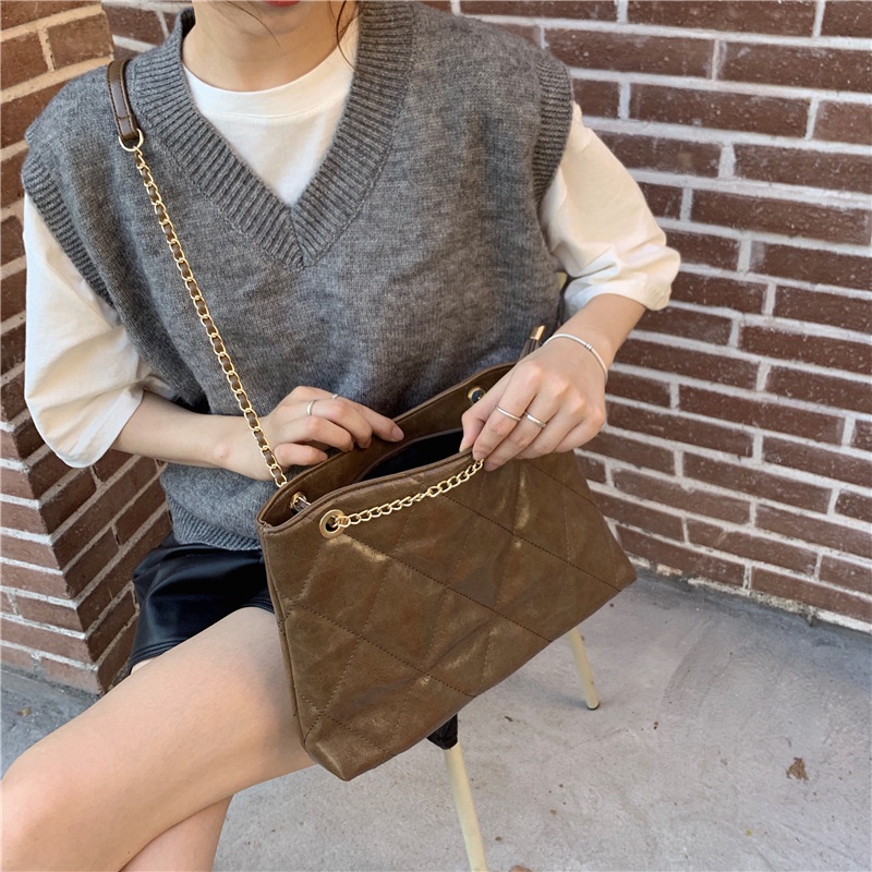 Túi Xách Da Cừu Đính Kim Cương Giả Cao Cấp Thời Trang