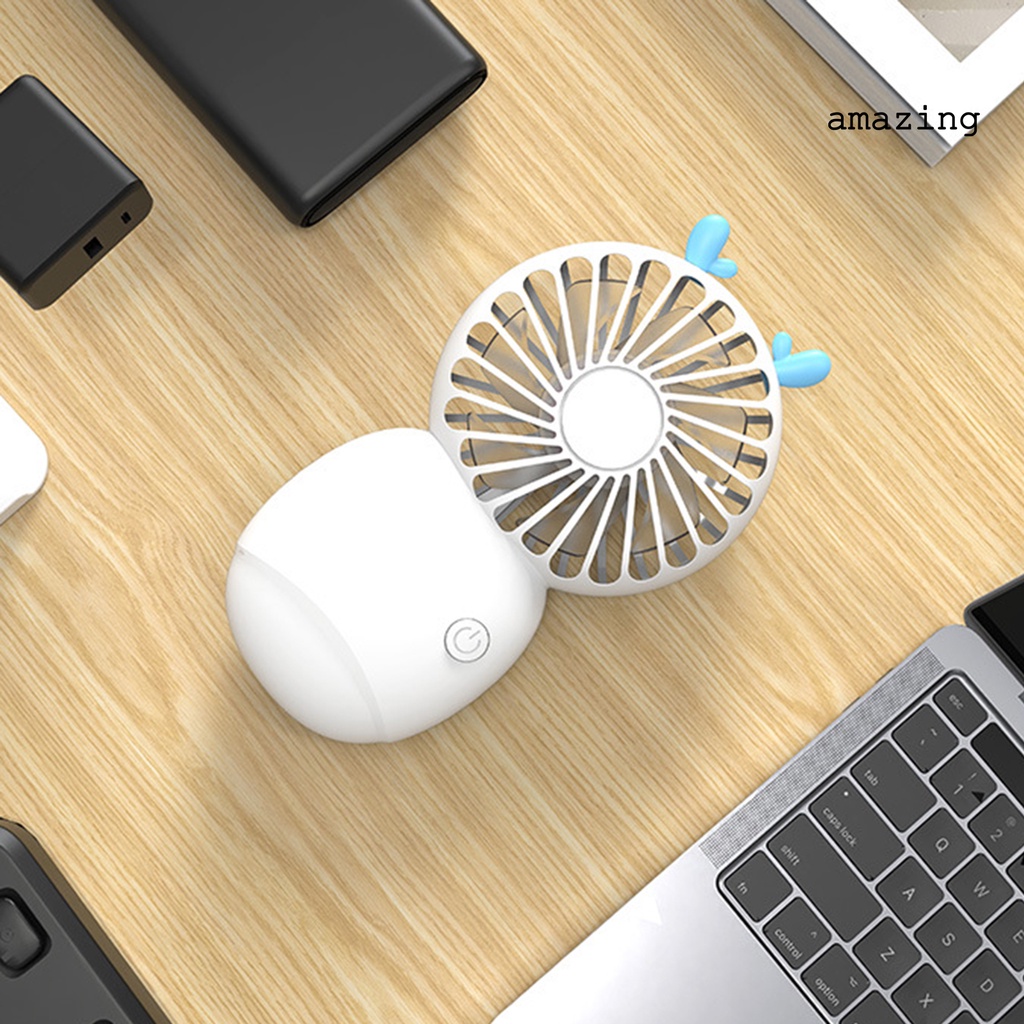 Quạt Làm Mát Mini Cầm Tay 3 Tốc Độ Tiếng Ồn Thấp Có Thể Điều Chỉnh Sạc Lại Bằng Cổng USB