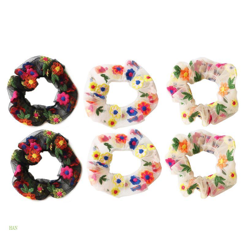 Dây Cột Tóc Đuôi Ngựa In Họa Tiết Hoa Cúc Xinh Xắn Thời Trang Giá Đỡ