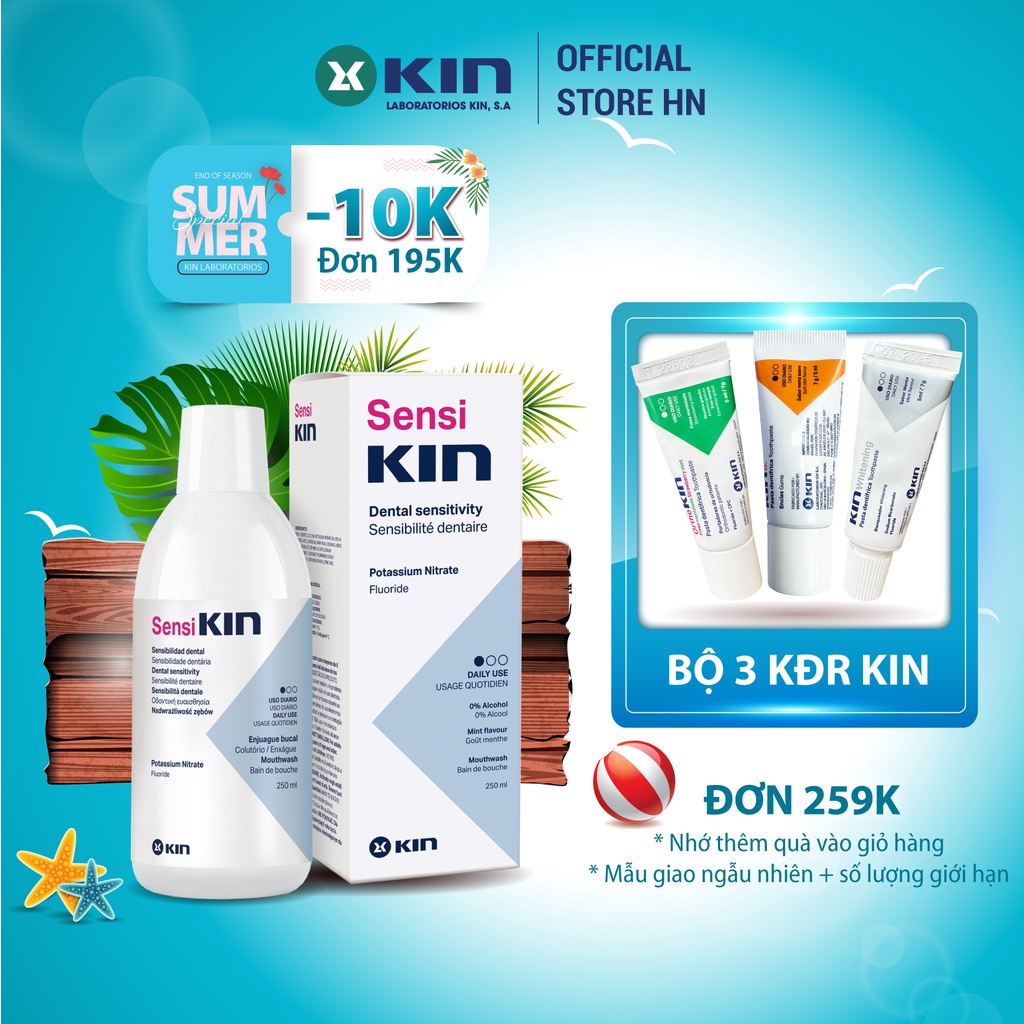 Nước Súc Miệng Sensi Kin Giảm Ê Buốt, Ngăn Ngừa Tái Phát Cho Răng Nhạy Cảm 250ml
