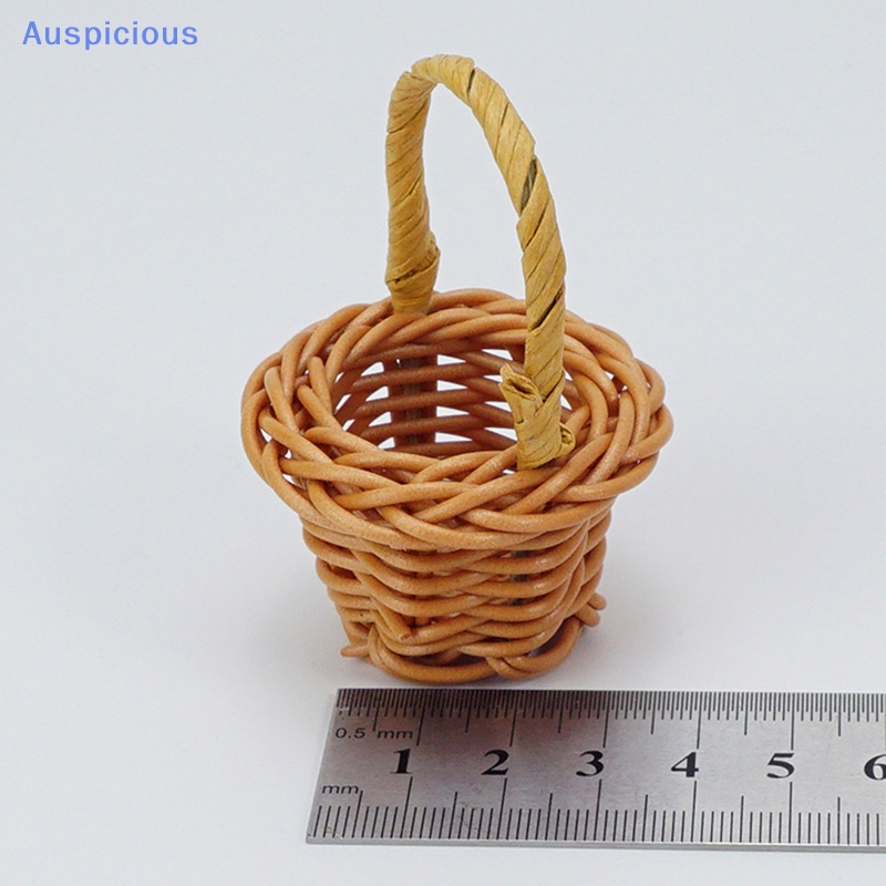 1 Set Giỏ Đựng Bánh Mì Dâu Tây Tỉ Lệ 1 / 12 Trang Trí Nhà Búp Bê