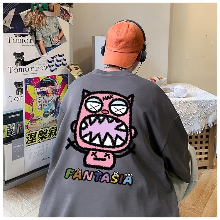 Áo Thun Cotton Tay Ngắn Dáng Rộng Phong Cách Đường Phố Mỹ Thời Trang Mùa Hè Cho Nam