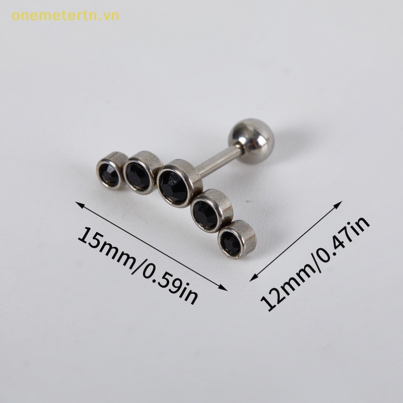 Bông Tai Bằng Thép Không Gỉ Đính Đá Thời Trang Dành Cho Nữ