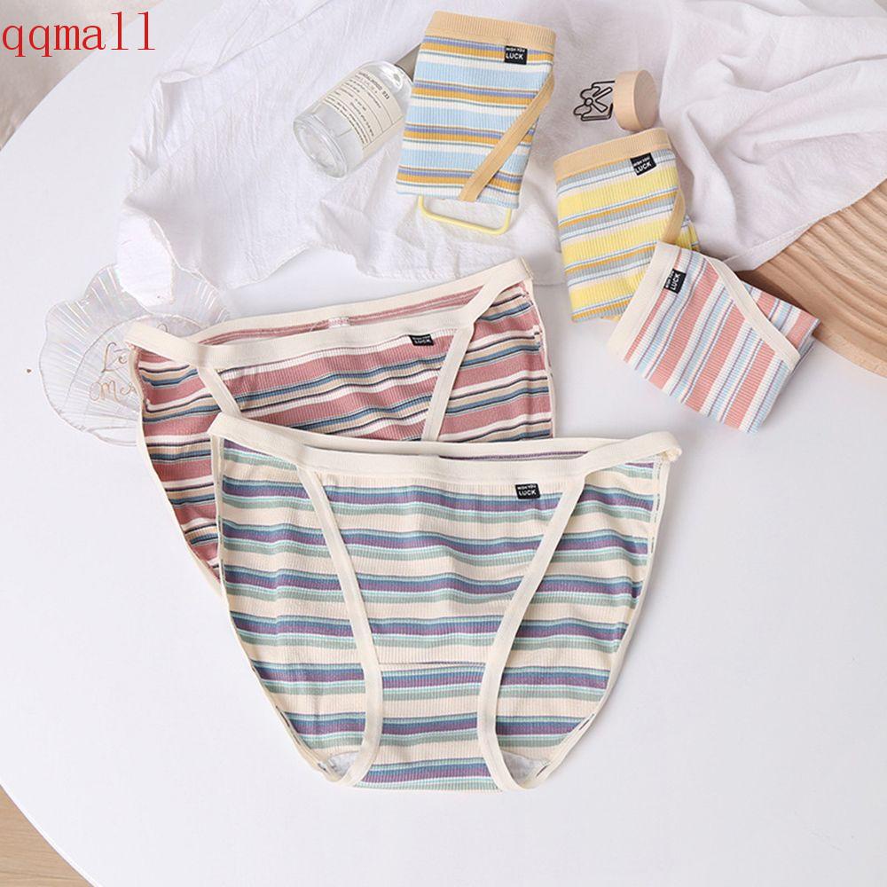 Quần Lót Lưng Thấp Họa Tiết Kẻ Sọc Dễ Thương Ngọt Ngào Cho Nữ